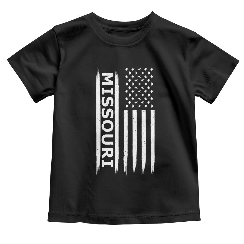 USA Flag Missouri State Pride Toddler T Shirt Missourian Pride TS12 Black Print Your Wear