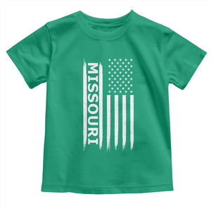 USA Flag Missouri State Pride Toddler T Shirt Missourian Pride TS12 Irish Green Print Your Wear