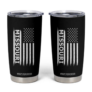 USA Flag Missouri State Pride Tumbler Cup Missourian Pride TS12 Black Print Your Wear