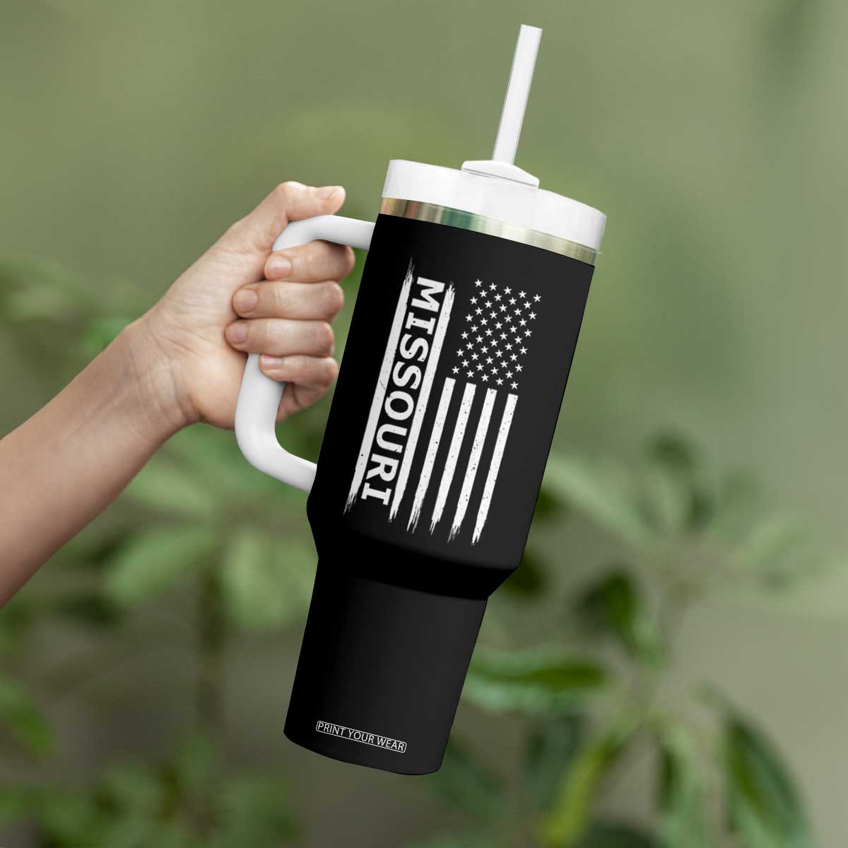 USA Flag Missouri State Pride Tumbler With Handle Missourian Pride TS12 Print Your Wear