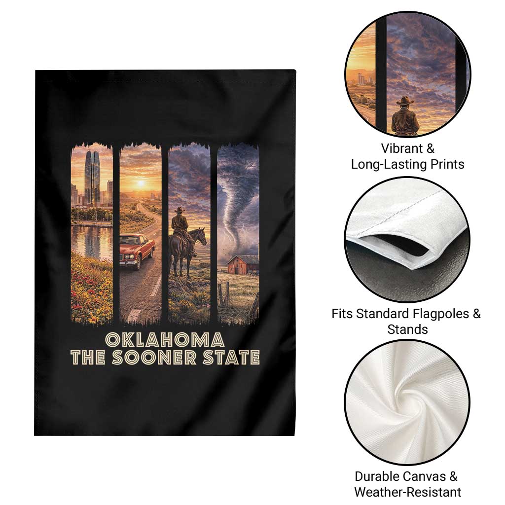 The Sooner State Pride Garden Flag Gift for Oklahomans TS12 Print Your Wear