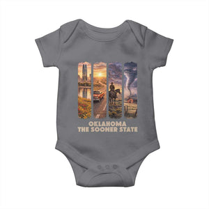 The Sooner State Pride Baby Onesie Gift for Oklahomans TS12 Charcoal Print Your Wear