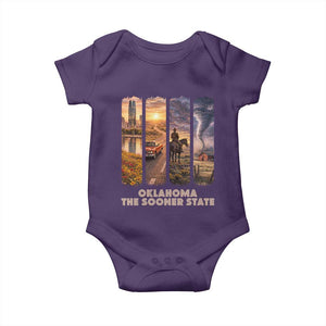 The Sooner State Pride Baby Onesie Gift for Oklahomans TS12 Purple Print Your Wear