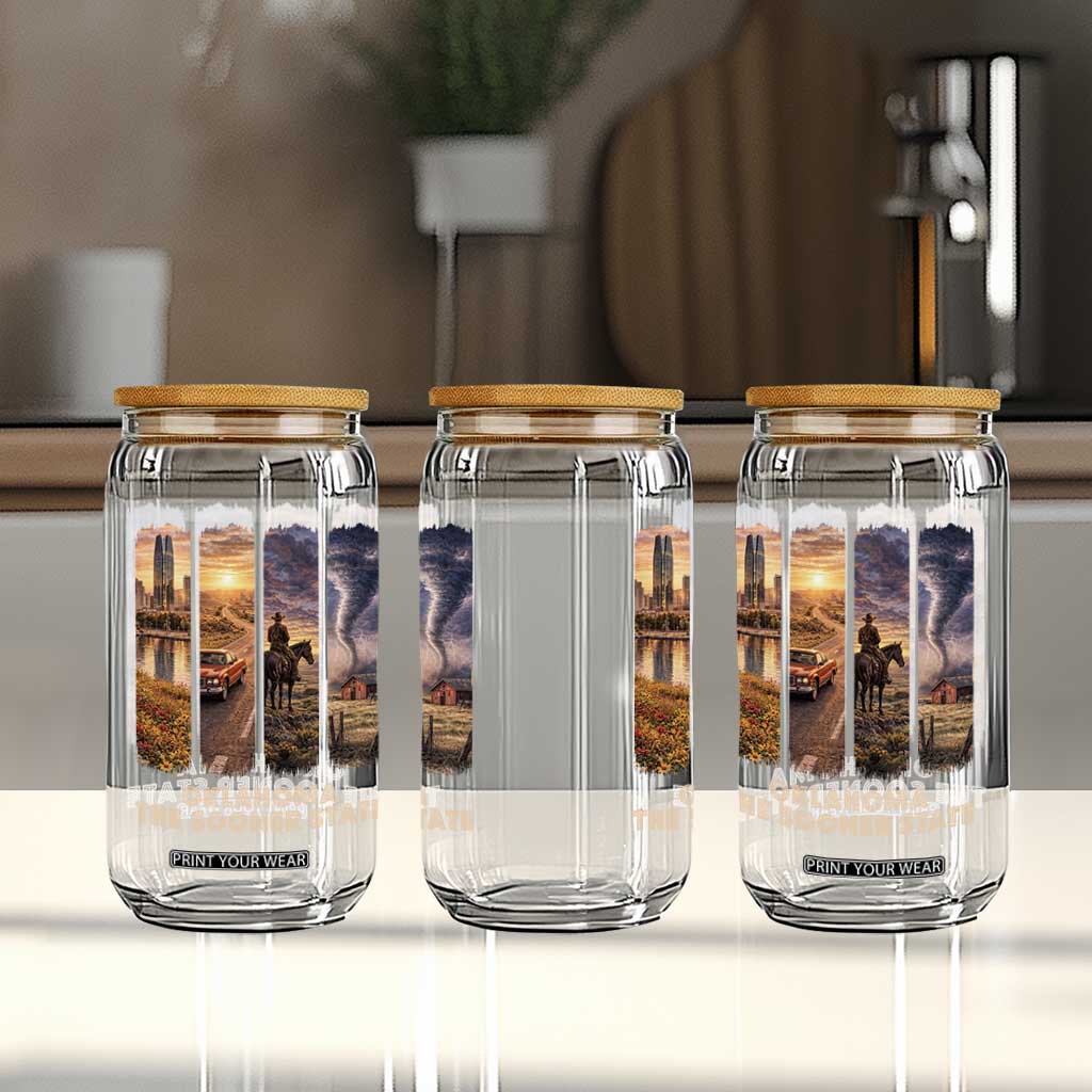 The Sooner State Pride Glass Can Gift for Oklahomans TS12 Print Your Wear