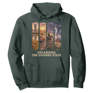 The Sooner State Pride Hoodie Gift for Oklahomans TS12 Dark Forest Green Print Your Wear