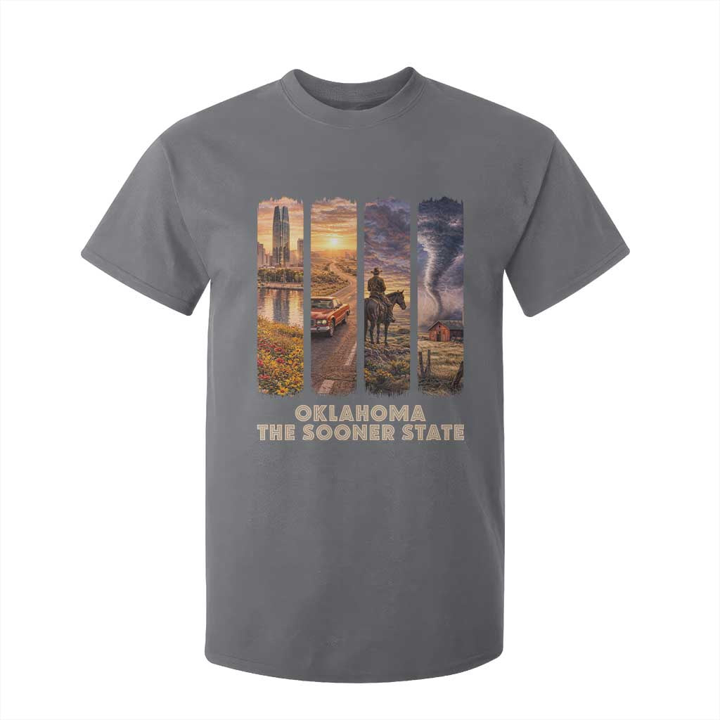 The Sooner State Pride T Shirt For Kid Gift for Oklahomans TS12 Charcoal Print Your Wear