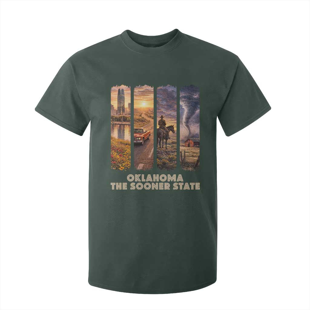 The Sooner State Pride T Shirt For Kid Gift for Oklahomans TS12 Dark Forest Green Print Your Wear