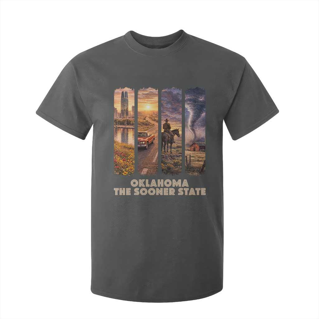 The Sooner State Pride T Shirt For Kid Gift for Oklahomans TS12 Dark Heather Print Your Wear