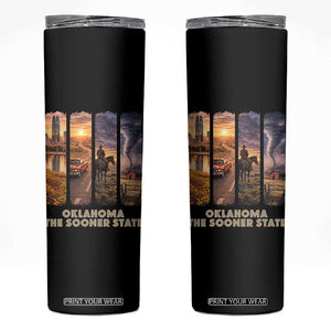 The Sooner State Pride Skinny Tumbler Gift for Oklahomans TS12 Black Print Your Wear
