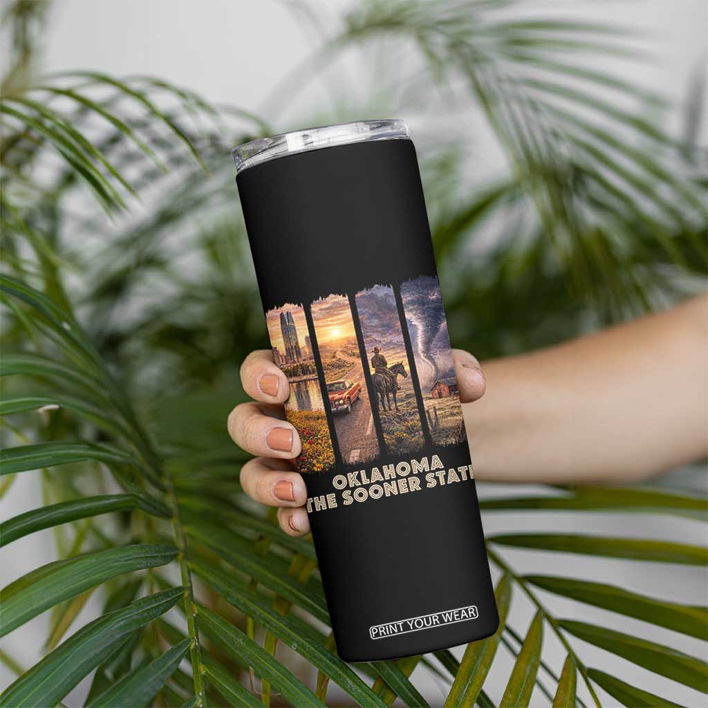 The Sooner State Pride Skinny Tumbler Gift for Oklahomans TS12 Print Your Wear