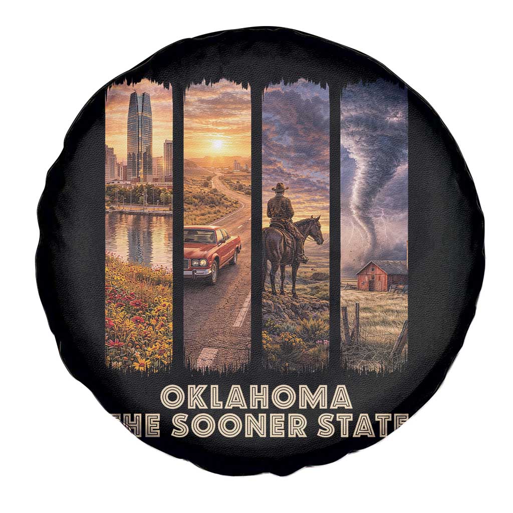 The Sooner State Pride Spare Tire Cover Gift for Oklahomans TS12 Print Your Wear