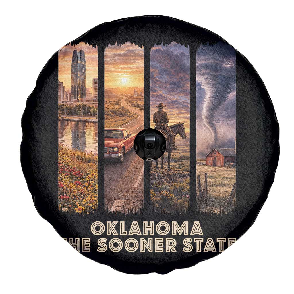 The Sooner State Pride Spare Tire Cover Gift for Oklahomans TS12 Print Your Wear