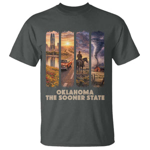 The Sooner State Pride T Shirt Gift for Oklahomans TS12 Dark Heather Print Your Wear