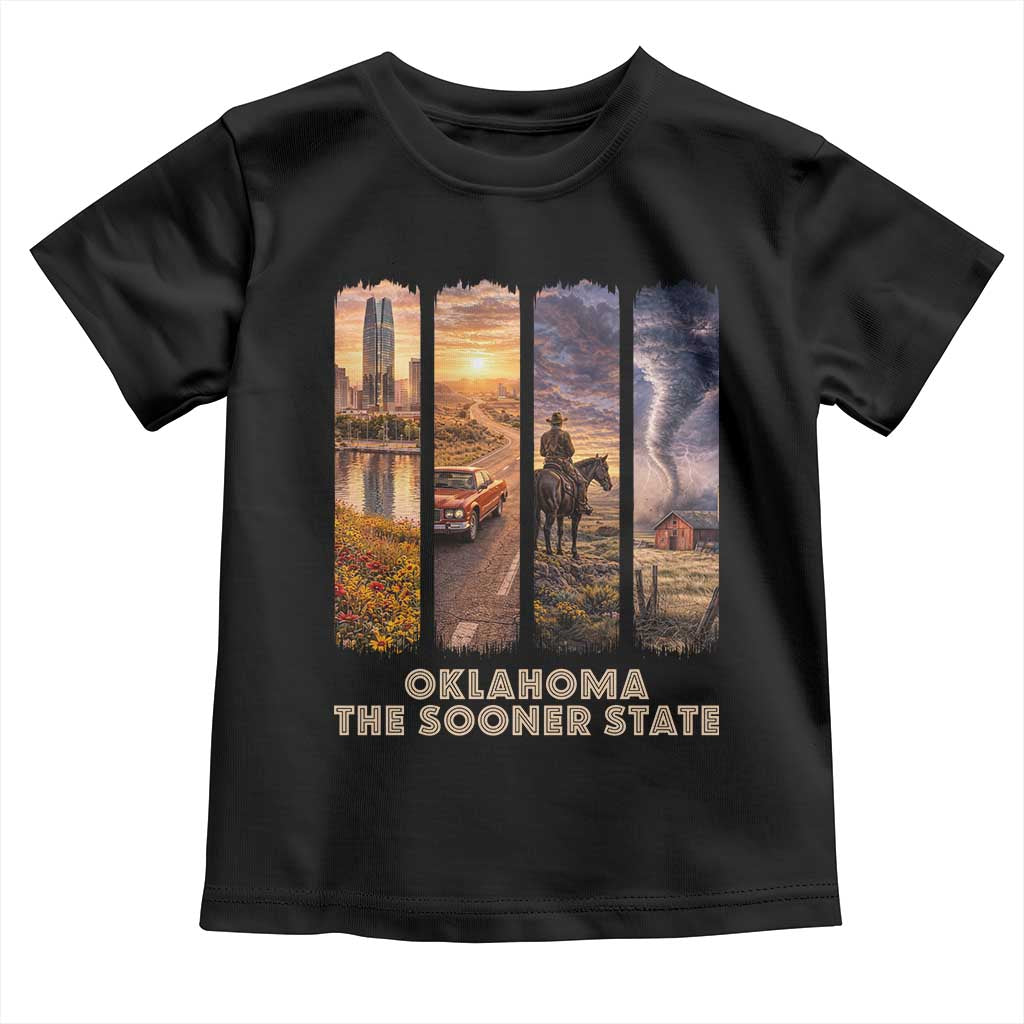 The Sooner State Pride Toddler T Shirt Gift for Oklahomans TS12 Black Print Your Wear