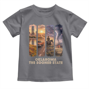 The Sooner State Pride Toddler T Shirt Gift for Oklahomans TS12 Charcoal Print Your Wear
