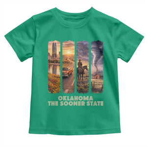The Sooner State Pride Toddler T Shirt Gift for Oklahomans TS12 Irish Green Print Your Wear