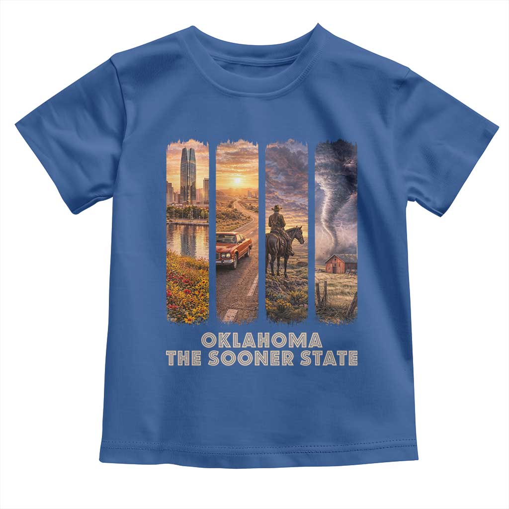 The Sooner State Pride Toddler T Shirt Gift for Oklahomans TS12 Royal Blue Print Your Wear