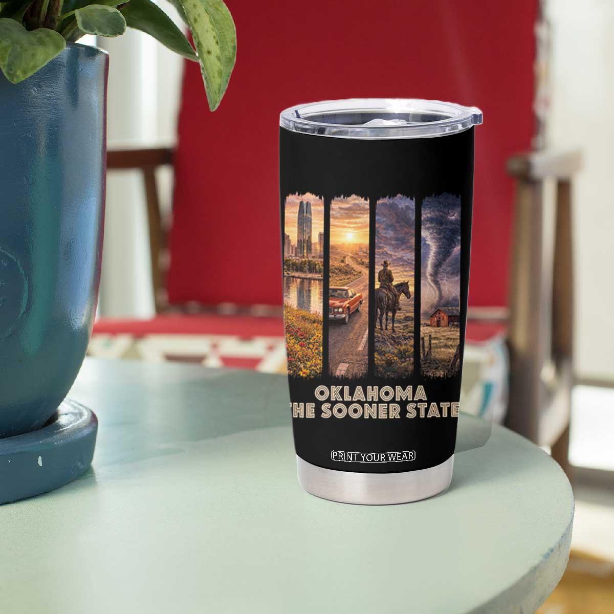 The Sooner State Pride Tumbler Cup Gift for Oklahomans TS12 Print Your Wear