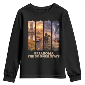 The Sooner State Pride Youth Sweatshirt Gift for Oklahomans TS12 Black Print Your Wear