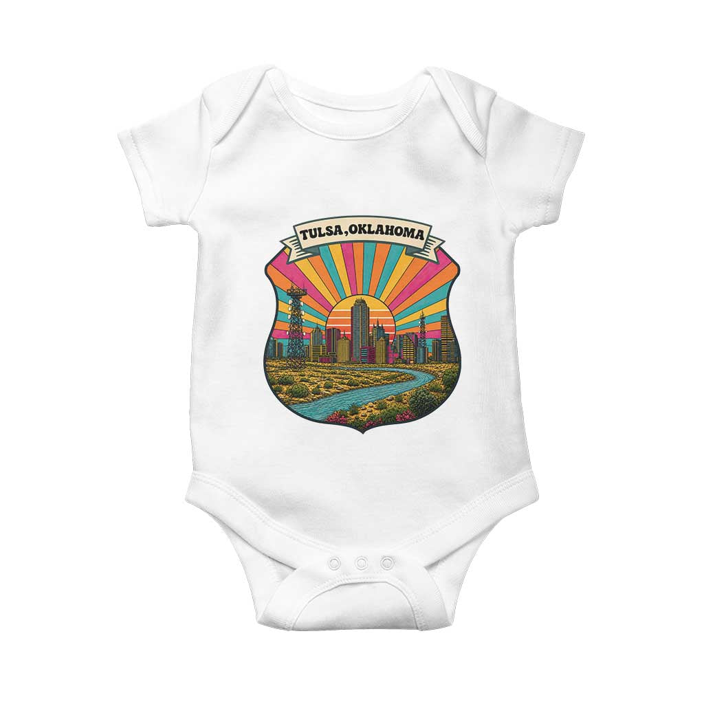 Route Highway 66 Tulsa Oklahoma Baby Onesie Mother Road Travel Gift TS12 White Print Your Wear