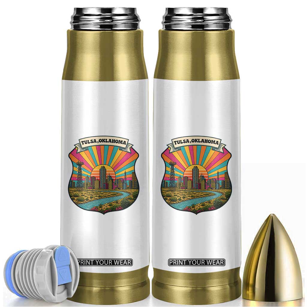 Route Highway 66 Tulsa Oklahoma Bullet Tumbler Mother Road Travel Gift TS12 White Print Your Wear