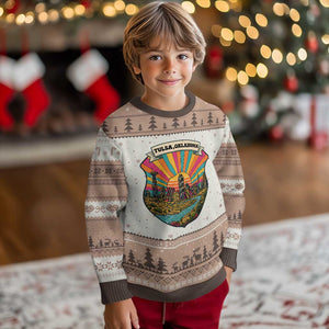 Route Highway 66 Tulsa Oklahoma Ugly Christmas Sweater Mother Road Travel Gift