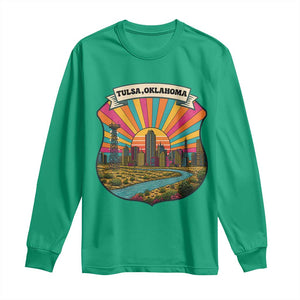 Route Highway 66 Tulsa Oklahoma Long Sleeve Shirt Mother Road Travel Gift TS12 Irish Green Print Your Wear