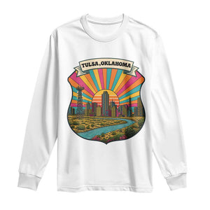 Route Highway 66 Tulsa Oklahoma Long Sleeve Shirt Mother Road Travel Gift TS12 White Print Your Wear