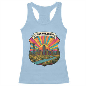 Route Highway 66 Tulsa Oklahoma Racerback Tank Top Mother Road Travel Gift TS12 Light Blue Print Your Wear