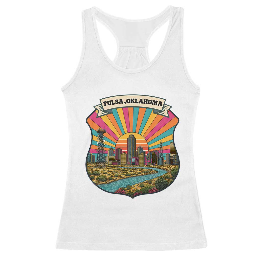 Route Highway 66 Tulsa Oklahoma Racerback Tank Top Mother Road Travel Gift TS12 White Print Your Wear
