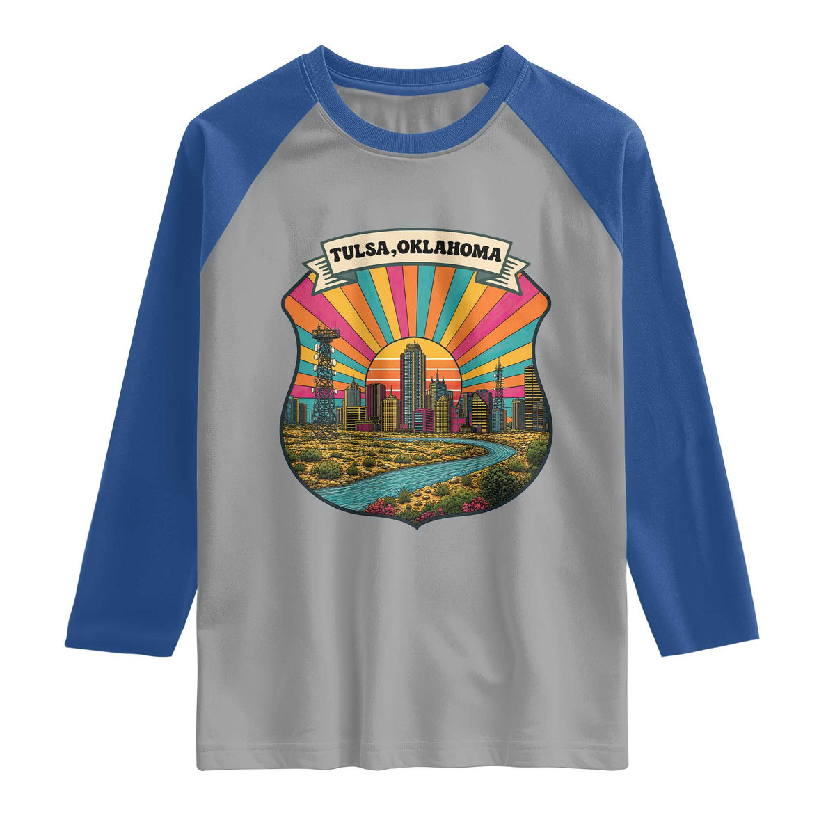 Route Highway 66 Tulsa Oklahoma Raglan Shirt Mother Road Travel Gift