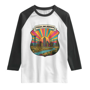 Route Highway 66 Tulsa Oklahoma Raglan Shirt Mother Road Travel Gift