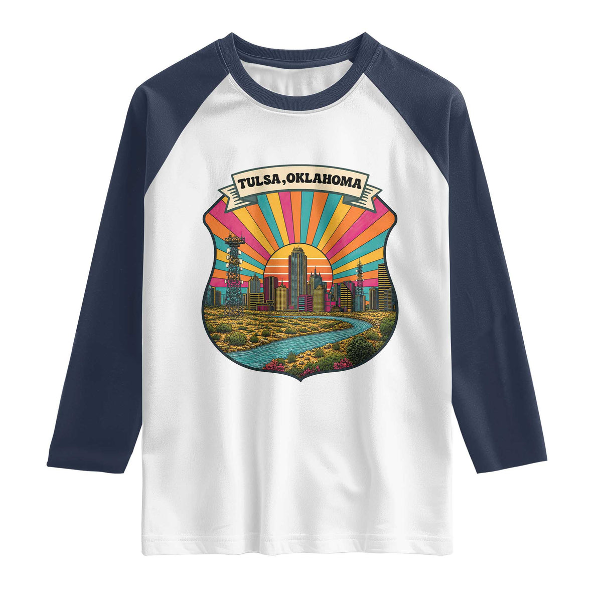 Route Highway 66 Tulsa Oklahoma Raglan Shirt Mother Road Travel Gift