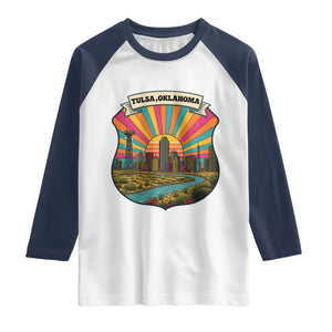 Route Highway 66 Tulsa Oklahoma Raglan Shirt Mother Road Travel Gift