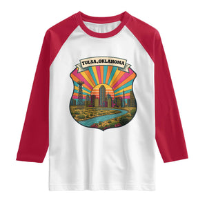 Route Highway 66 Tulsa Oklahoma Raglan Shirt Mother Road Travel Gift