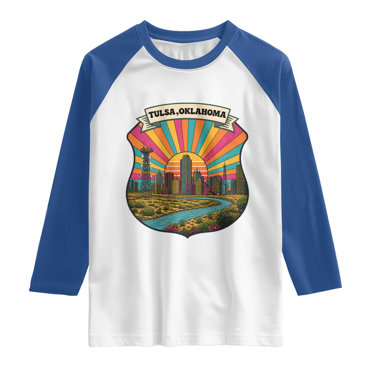 Route Highway 66 Tulsa Oklahoma Raglan Shirt Mother Road Travel Gift