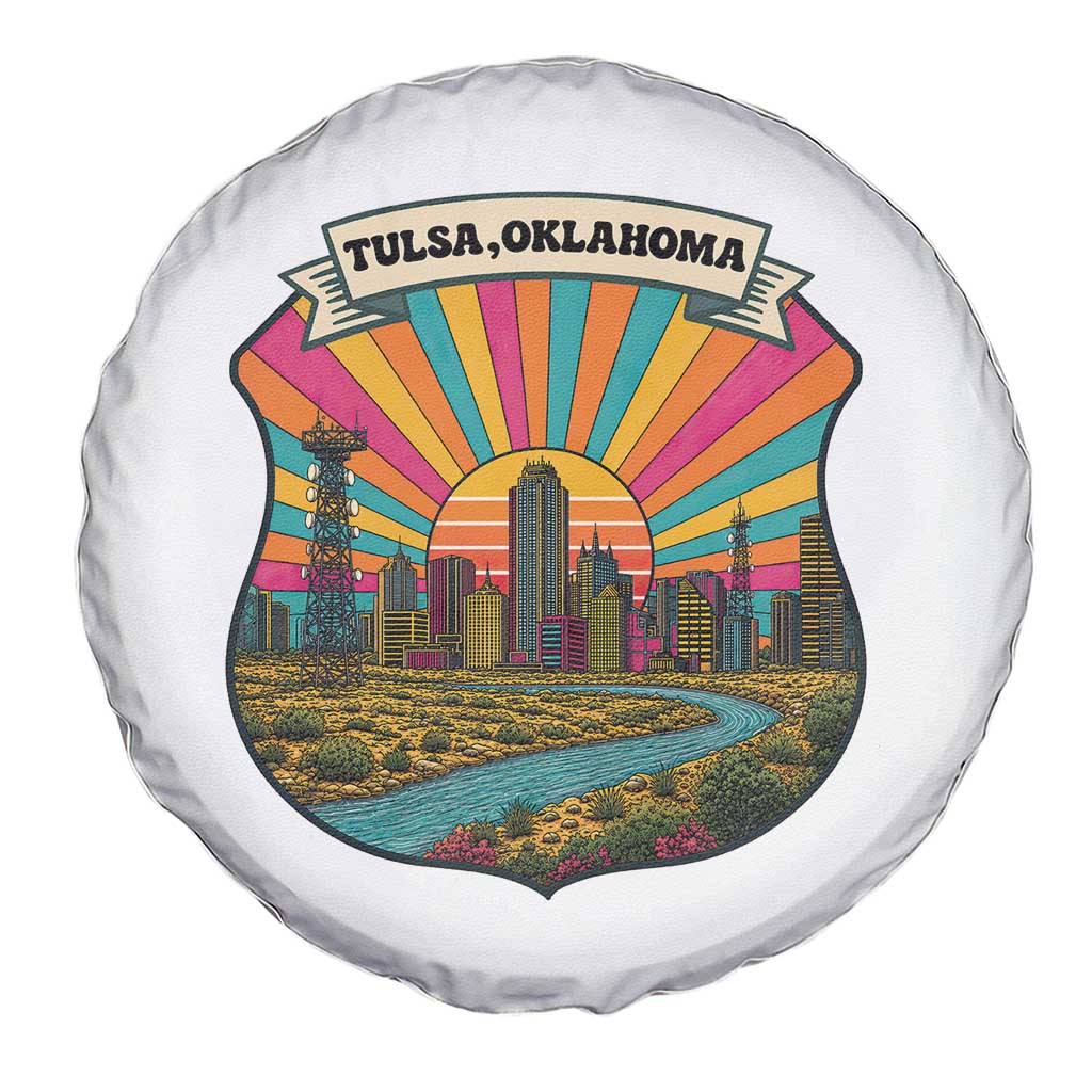 Route Highway 66 Tulsa Oklahoma Spare Tire Cover Mother Road Travel Gift TS12 Print Your Wear