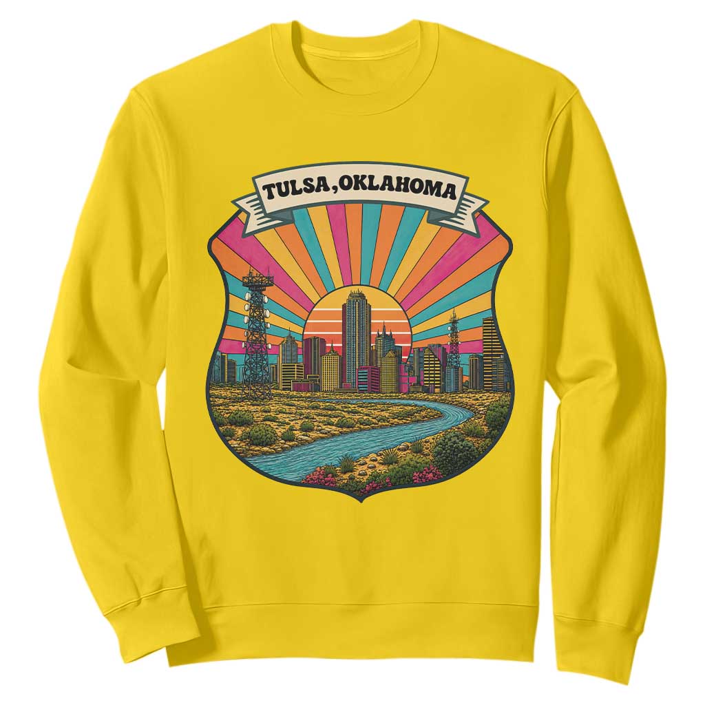 Route Highway 66 Tulsa Oklahoma Sweatshirt Mother Road Travel Gift
