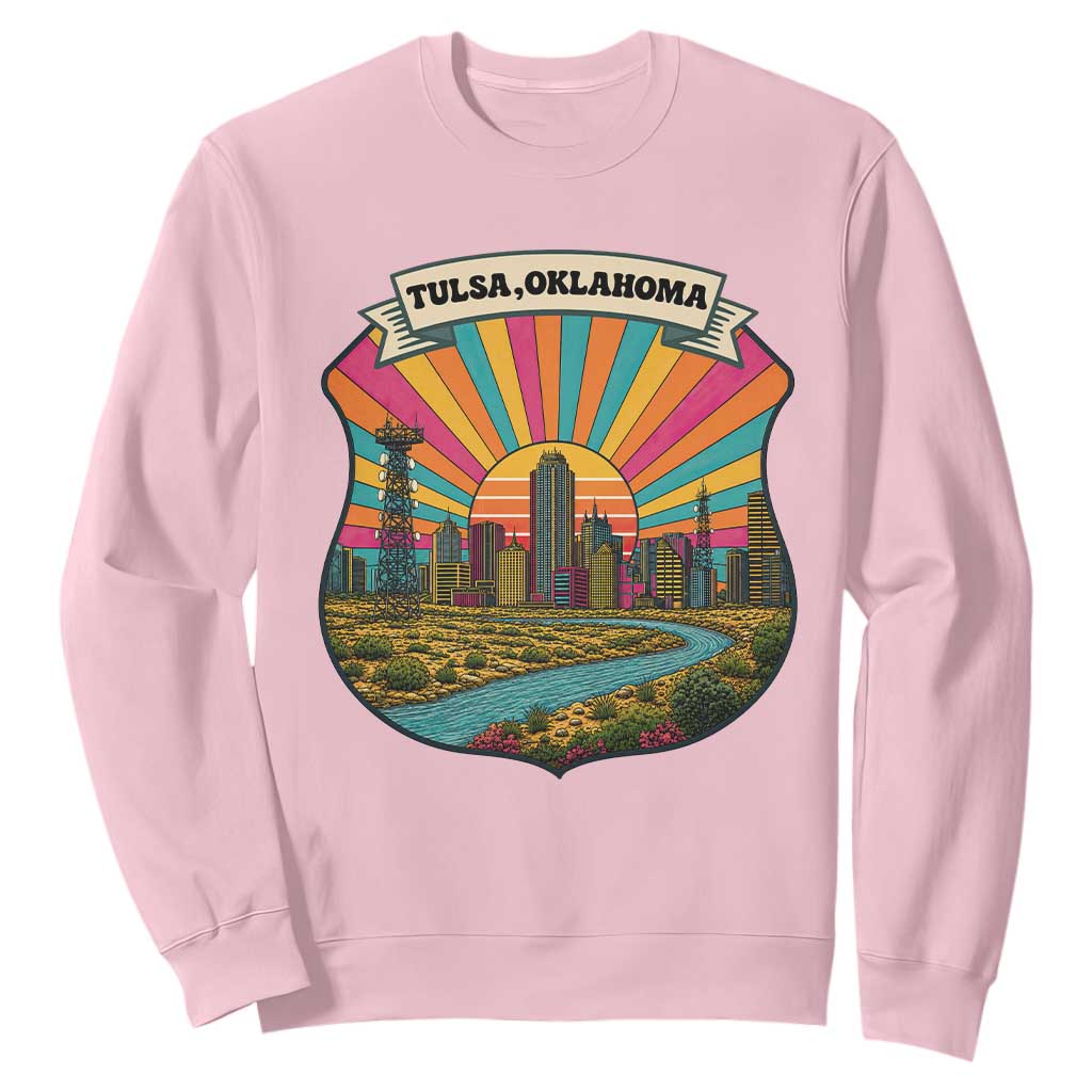 Route Highway 66 Tulsa Oklahoma Sweatshirt Mother Road Travel Gift