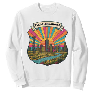 Route Highway 66 Tulsa Oklahoma Sweatshirt Mother Road Travel Gift
