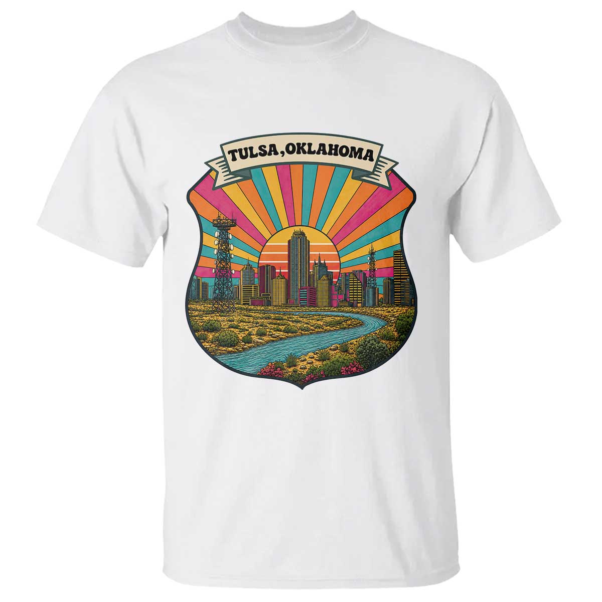 Route Highway 66 Tulsa Oklahoma T Shirt Mother Road Travel Gift TS12 White Print Your Wear