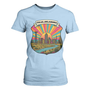 Route Highway 66 Tulsa Oklahoma T Shirt For Women Mother Road Travel Gift TS12 Light Blue Print Your Wear
