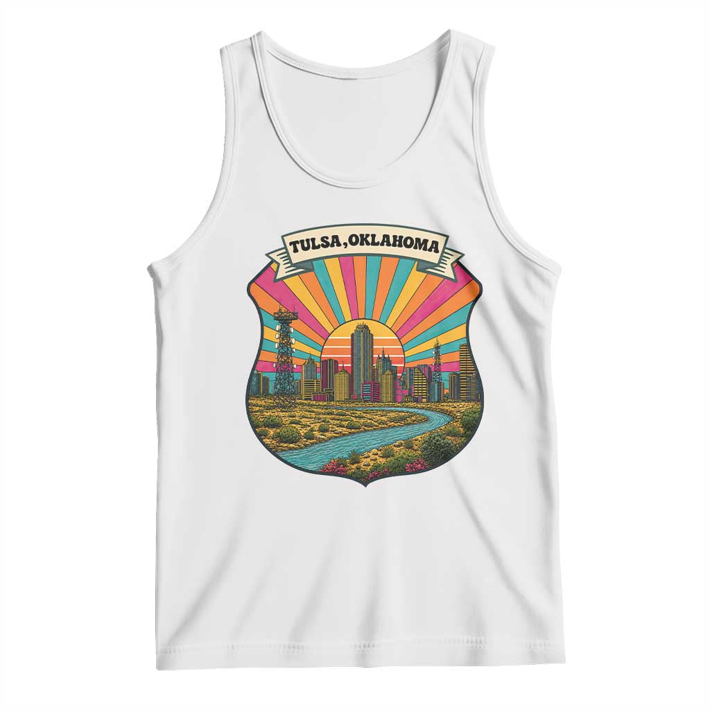 Route Highway 66 Tulsa Oklahoma Tank Top Mother Road Travel Gift TS12 White Print Your Wear