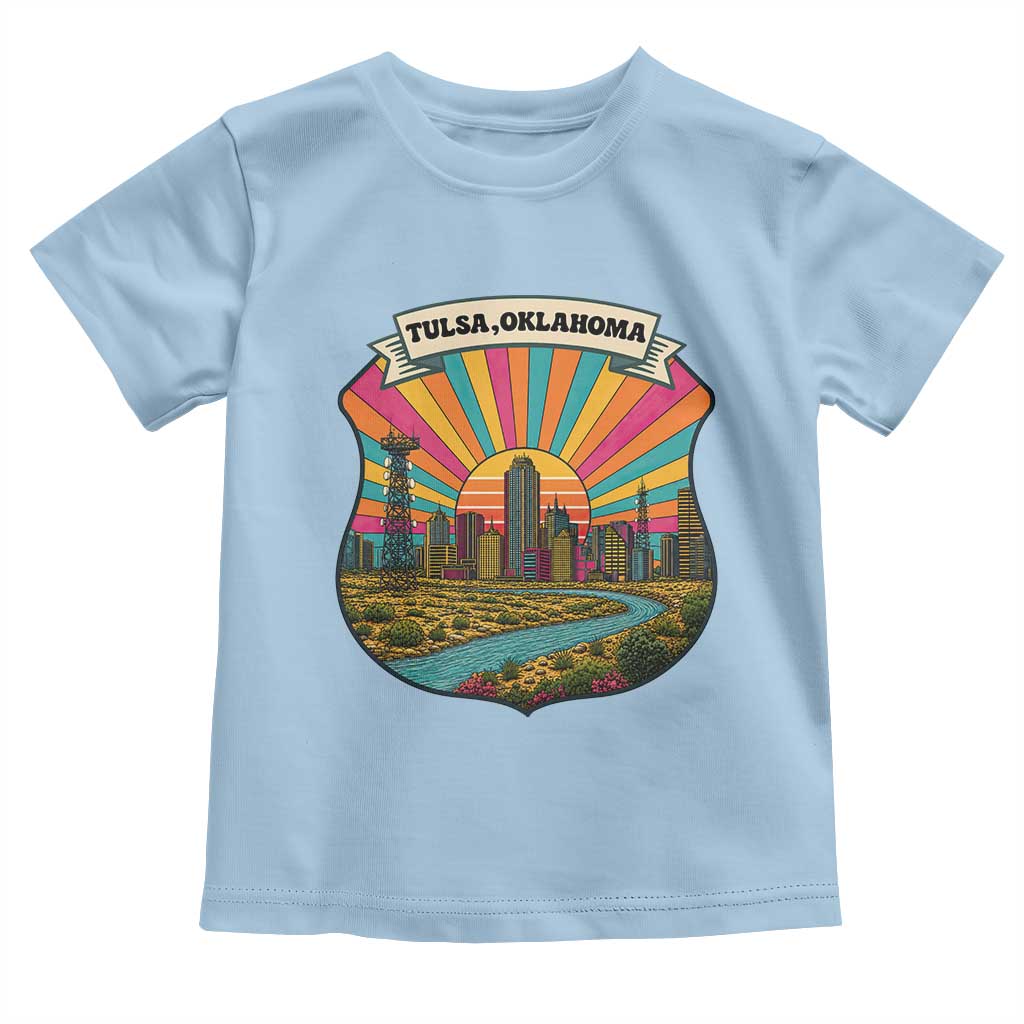 Route Highway 66 Tulsa Oklahoma Toddler T Shirt Mother Road Travel Gift TS12 Light Blue Print Your Wear
