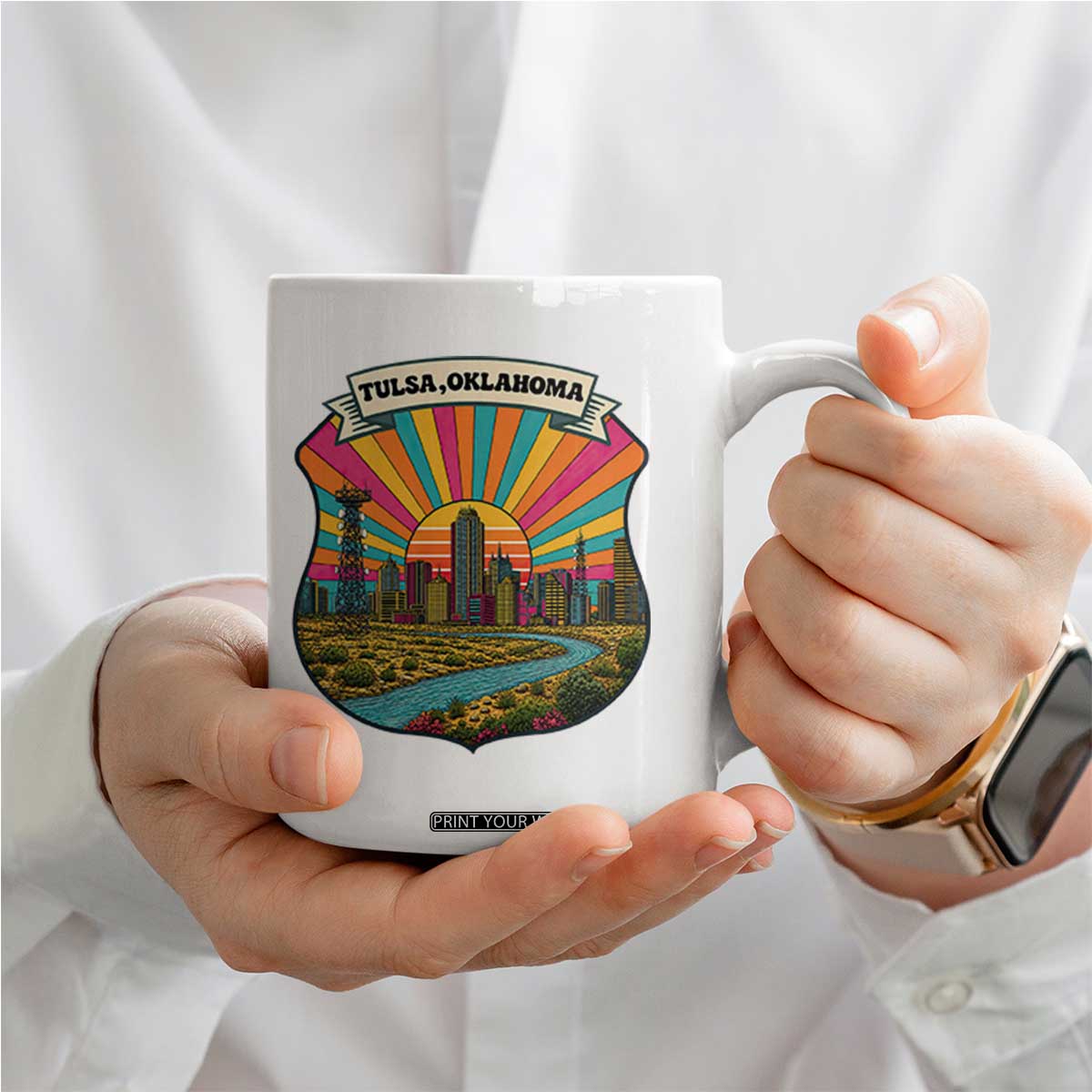 Route Highway 66 Tulsa Oklahoma Coffee Mug Mother Road Travel Gift