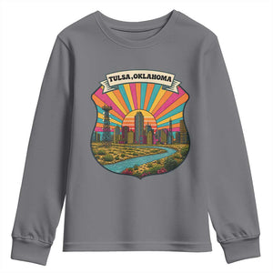 Route Highway 66 Tulsa Oklahoma Youth Sweatshirt Mother Road Travel Gift TS12 Charcoal Print Your Wear