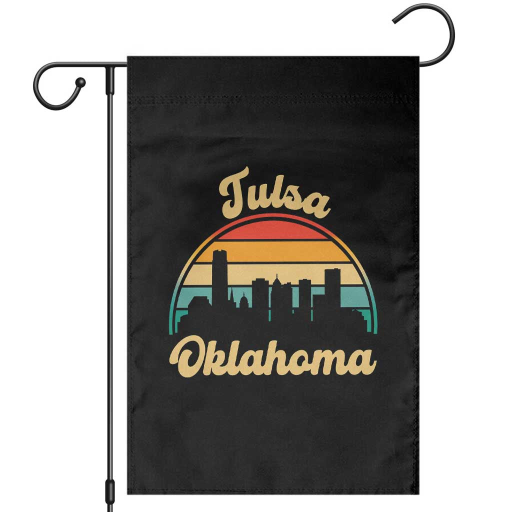Vintage Tulsa Oklahoma Pride Garden Flag Proud Oklahoman Gift TS12 Black Print Your Wear