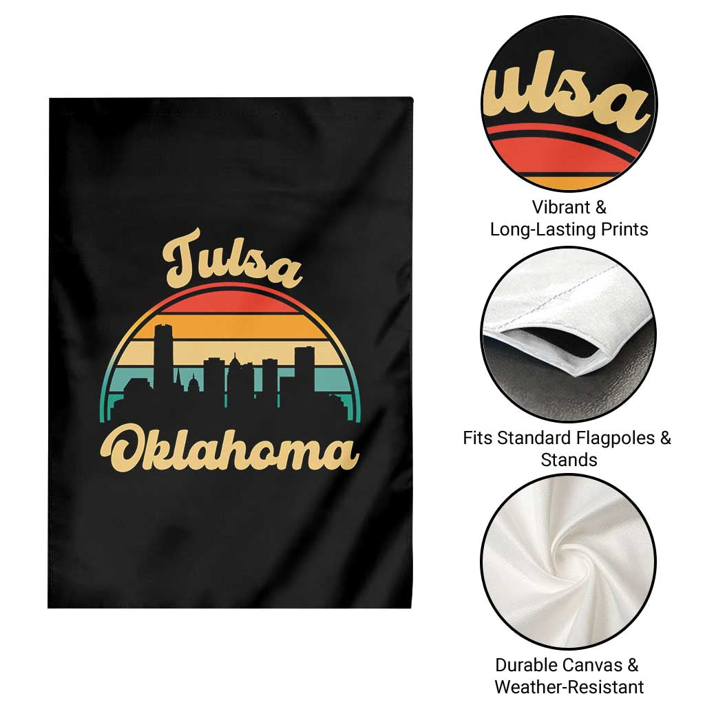 Vintage Tulsa Oklahoma Pride Garden Flag Proud Oklahoman Gift TS12 Print Your Wear