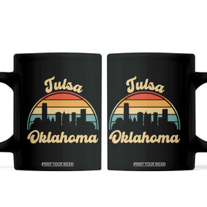Vintage Tulsa Oklahoma Pride Coffee Mug Proud Oklahoman Gift TS12 Black Print Your Wear