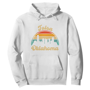 Vintage Tulsa Oklahoma Pride Hoodie Proud Oklahoman Gift TS12 White Print Your Wear